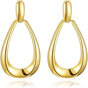 💫 Voaino Teardrop Earrings Women Gold 14K Plated Trendy Long Jewelry Party Gift